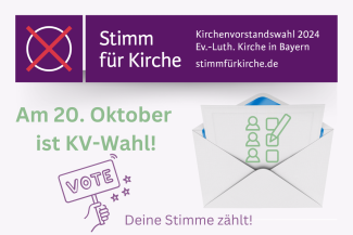 Briefwahlunterlagen und Vote-Banner