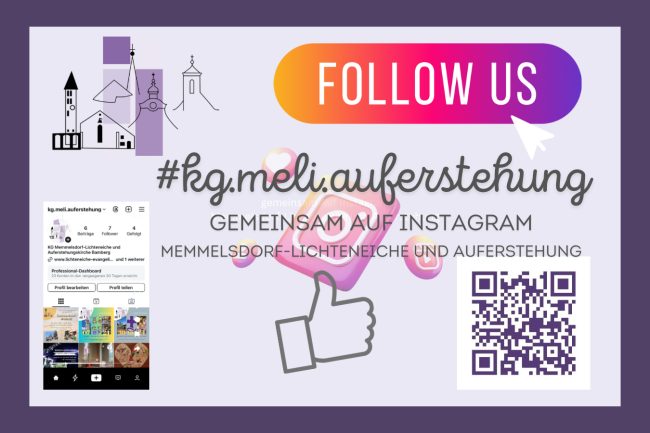 Follow us-Button und QR-Code