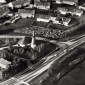 Die Himmefahrtskirche von oben, Luftbild von 1966